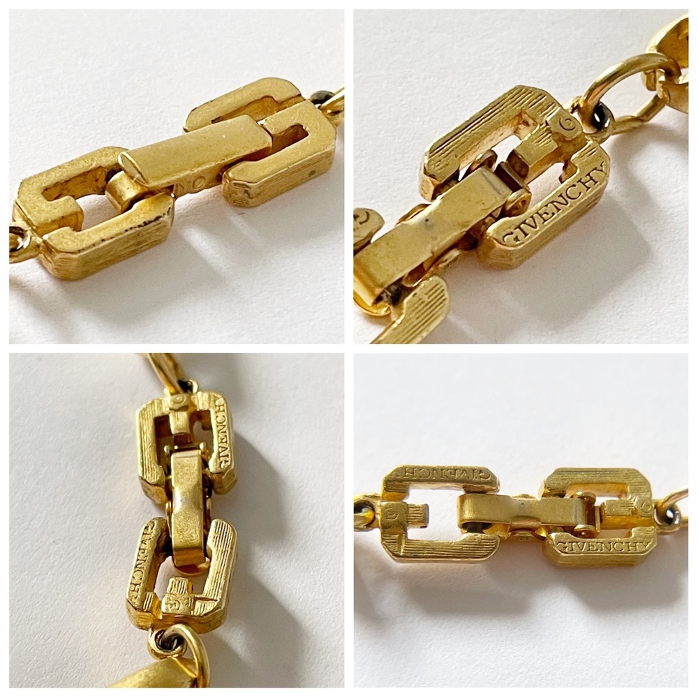 Givenchy vintage matte gold bike link style chain necklace - Picture 7 of 8